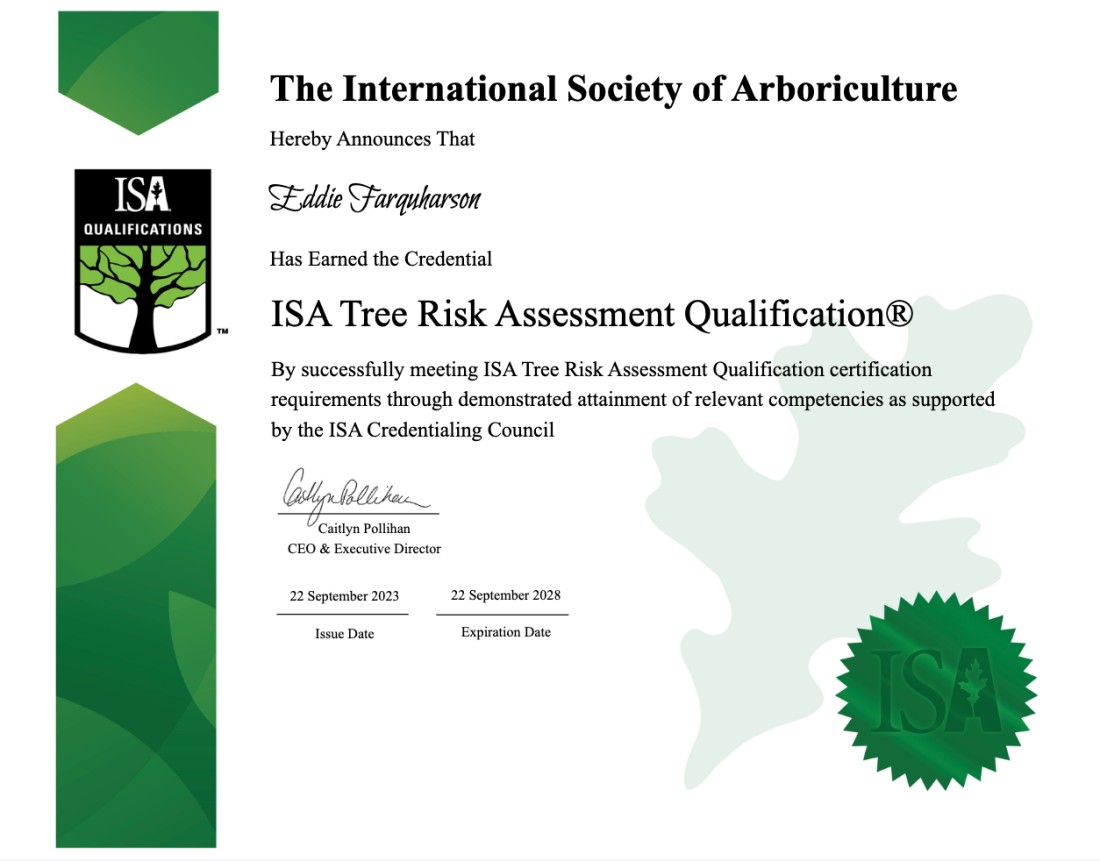 ISA Tree Risk Assessment Qualification - Blog - Neck of the Woods Tree Service  - ISA_Risk_assesment